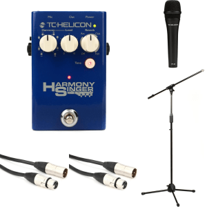 TC-Helicon Harmony Singer 2 Vocal Harmony and Reverb Pedal and MP60 Microphone Bundle
