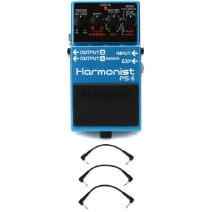Boss PS-6 Harmonist Pedal with 3 Patch Cables