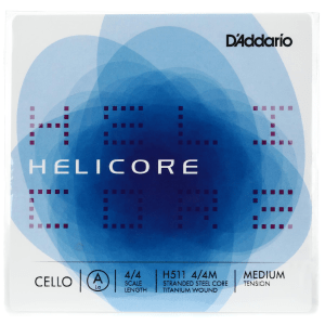 D'Addario H511 4/4M Helicore Cello A String - 4/4 Size - Medium Tension