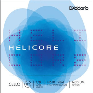 D'Addario H512 1/8M Helicore Cello D String - 1/8 Size - Medium Tension