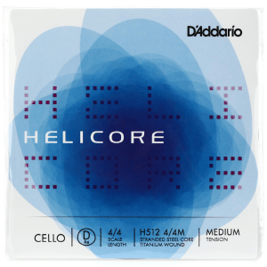 D'Addario H512 4/4M Helicore Cello D String - 4/4 Size - Medium Tension