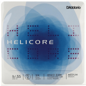 D'Addario HH612 3/4M Helicore Hybrid Double Bass D String - 3/4 Size - Medium Tension