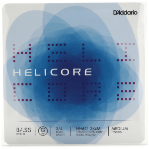 D'Addario HH611 3/4M Helicore Hybrid Double Bass G String - 3/4 Size - Medium Tension