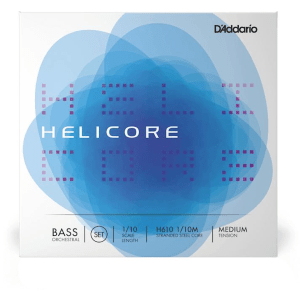 D'Addario H613 1/10M Helicore Orchestral Double Bass A String - 1/10 Size - Medium Tension