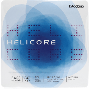 D'Addario H613 3/4M Helicore Orchestral Double Bass A String - 3/4 Size - Medium Tension