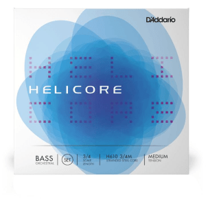 D'Addario H616 3/4M Helicore Orchestral Double Bass B String - 3/4 Size - Medium Tension