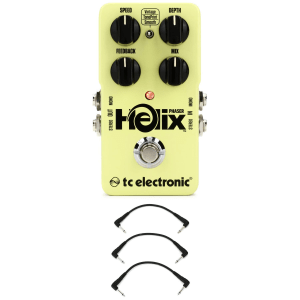 TC Electronic Helix Phaser Pedal with 3 Patch Cables