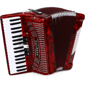 Hohner Hohnica 1305 72 Bass Piano Accordion - Pearl Red