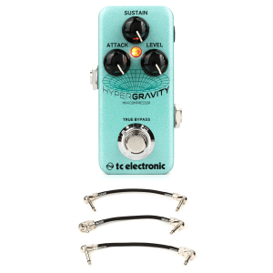 TC Electronic HyperGravity Mini Compressor Pedal with Patch Cables
