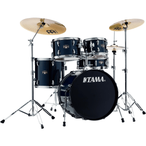 Tama Imperialstar IE50C 5-piece Complete Drum Set with Snare Drum and Meinl Cymbals - Dark Blue