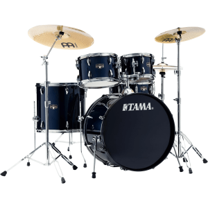 Tama Imperialstar IE52C 5-piece Complete Drum Set with Snare Drum and Meinl Cymbals - Dark Blue