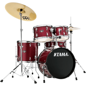 Tama Imperialstar IE58C 5-piece Complete Drum Set with Snare Drum and Meinl Cymbals - Candy Apple Mist