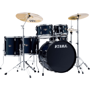 Tama Imperialstar IE62C 6-piece Complete Drum Set with Snare Drum and Meinl Cymbals - Dark Blue