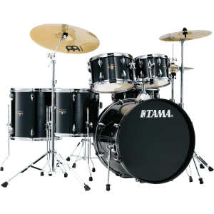 Tama Imperialstar IE62C 6-piece Complete Drum Set with Snare Drum and Meinl Cymbals - Hairline Black