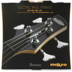 Ibanez IEBS4CMK Nickel-wound miKro Bass Guitar Strings - .045-.105 Light Top/Medium Bottom