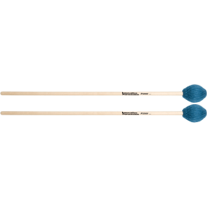 Innovative Percussion IP200N Medium-soft Marimba Mallets - Teal Yarn - Natural Birch