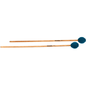 Innovative Percussion IP240 Medium Marimba Mallets - Teal Yarn - Birch
