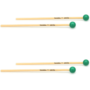 Innovative Percussion IP904 James Ross Hard Xylophone/Glockenspiel Mallets - 1-1/4-inch Green - Rattan (2 Pack)