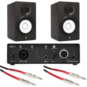Steinberg IXO12 2x2 USB Audio Interface with HS5 Monitors - Black