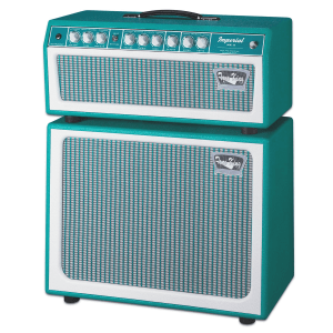 Tone King Imperial Mk II 20-watt Tube Head with Attenuator and Reverb with 60-watt 1x12" Open Back Cabinet - Turquoise