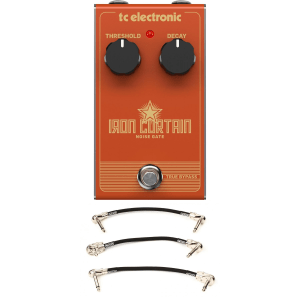 TC Electronic Iron Curtain Noise Gate Pedal with Patch Cables