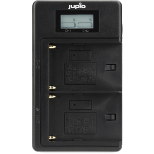 Jupio USB Dedicated Duo Charger LCD for Sony NP-FM50, NP-F550/F750/F970