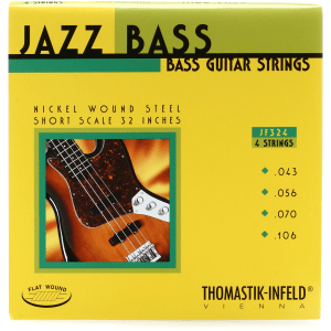 Thomastik-Infeld JF324 Jazz Flatwound Bass Guitar Strings - .043-.106 Short Scale 32" 4-string