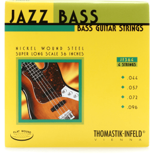 Thomastik-Infeld JF364 Jazz Flatwound Bass Guitar Strings - .044-.096 Super Long Scale 36" 4-string