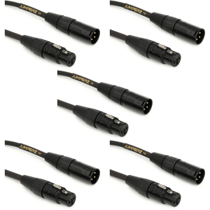 JUMPERZ JGM-10 Gold Microphone Cable - 10 foot (5-Pack)