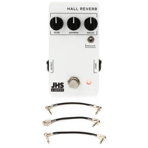 JHS 3 Series Hall Reverb Pedal with Patch Cables