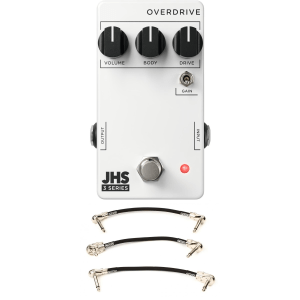 JHS 3 Series Overdrive Pedal with Patch Cables