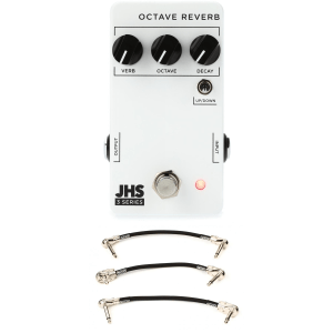 JHS 3 Series Octave Reverb Pedal with Patch Cables