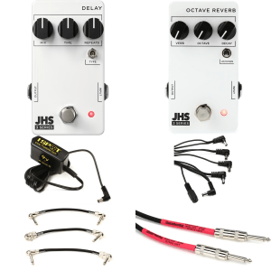 JHS 3 Series Delay and Octave Reverb Pedal Pack with Power Supply