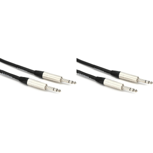 JUMPERZ JZ2TRS-6 Zipline Studio Patch Cable - TRS Male to TRS Male (2-Pack) - 6 foot