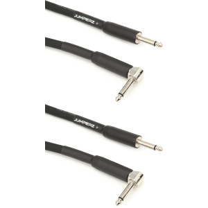 JUMPERZ JZSP122QQ-3RA Guitar Amp Speaker Cable with Right-angle Connector - 3 foot (2-Pack)