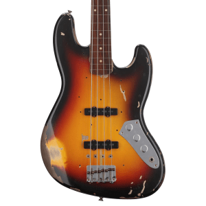 Fender Custom Shop Jaco Pastorius Relic Fretless Jazz Bass Guitar - 3-Color Sunburst