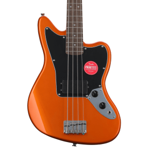Squier Affinity Series Jaguar Bass H - Metallic Orange, Sweetwater Exclusive