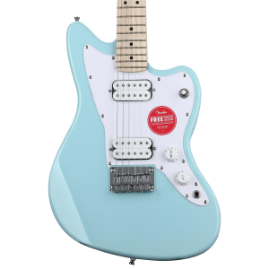 Squier Mini Jazzmaster HH Electric Guitar - Daphne Blue with Maple Fingerboard