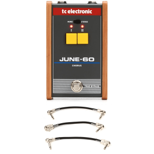 TC Electronic June-60 Vintage-Analog Chorus Pedal with Patch Cables