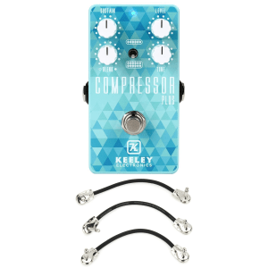 Keeley Compressor Plus LTD 4-Knob Compressor Pedal with Patch Cables - Sweetwater Exclusive