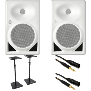 Neumann KH 150 AES67 6.5-inch 2-way Powered Studio Monitor with Stands and Cables - White