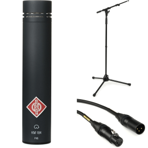 Neumann KM 184 Cardioid Small-Diaphragm Condenser Microphone Bundle - Black