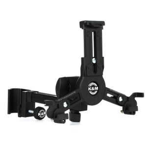 K&M 19796 Tablet PC Holder - Clamp Mount for Small iPad/Tablet Height 163-242mm