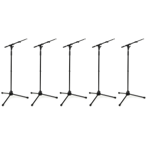 K&M 210/9 Telescoping Boom Microphone Stand (5-Pack)