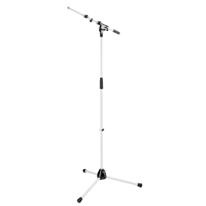 K&M 210/9 Compact Telescoping Boom Microphone Stand - Pure White