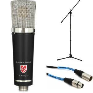 Lauten Audio LA-220 V2 Large-diaphragm Condenser Microphone with Stand and Cable