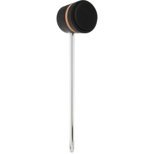 Low Boy Leather Daddy Bass Drum Beater - Lightweight, Black with Copper Stripes
