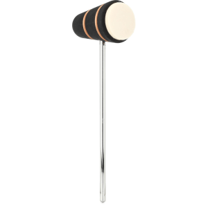 Low Boy Felt Daddy Bass Drum Beater - Black with Copper Stripes