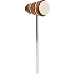 Low Boy Standard Felt Daddy Bass Drum Beater - Scorched, White Stripes