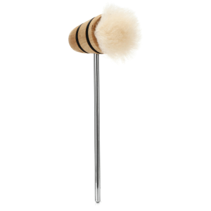 Low Boy Puff Daddy Bass Drum Beater - Natural with Black Stripes